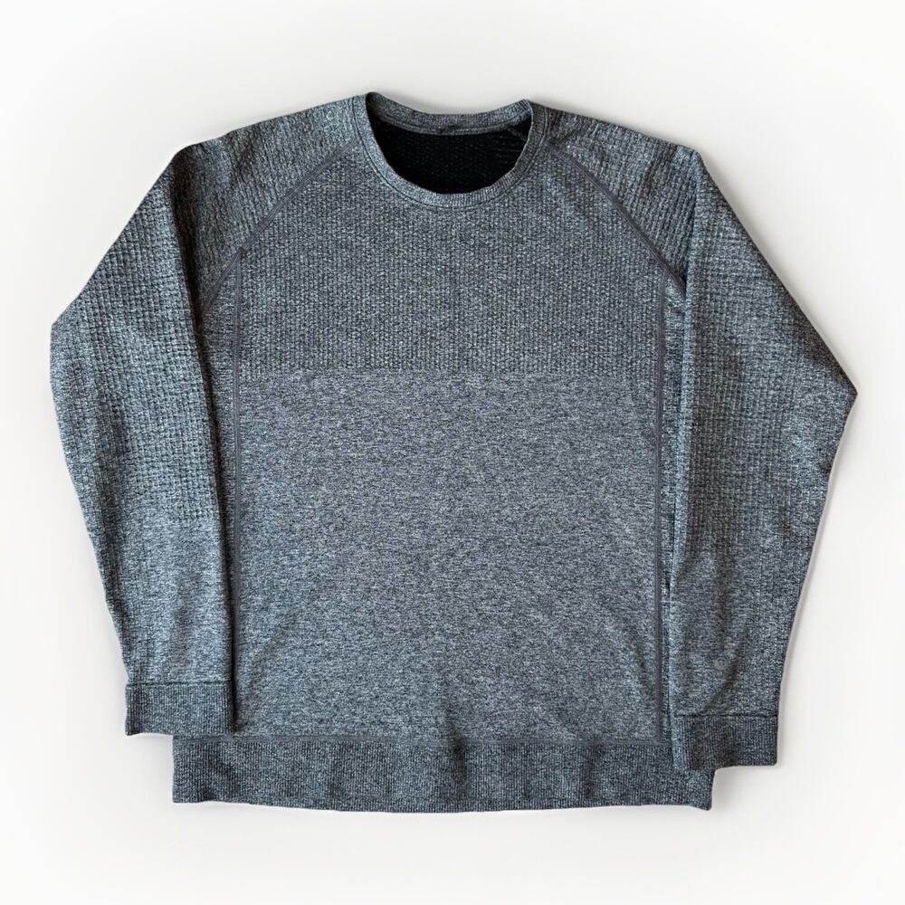 Lululemon Engineered Warmth Crew L Gray Sweatshirt Athleisure Yoga Workout